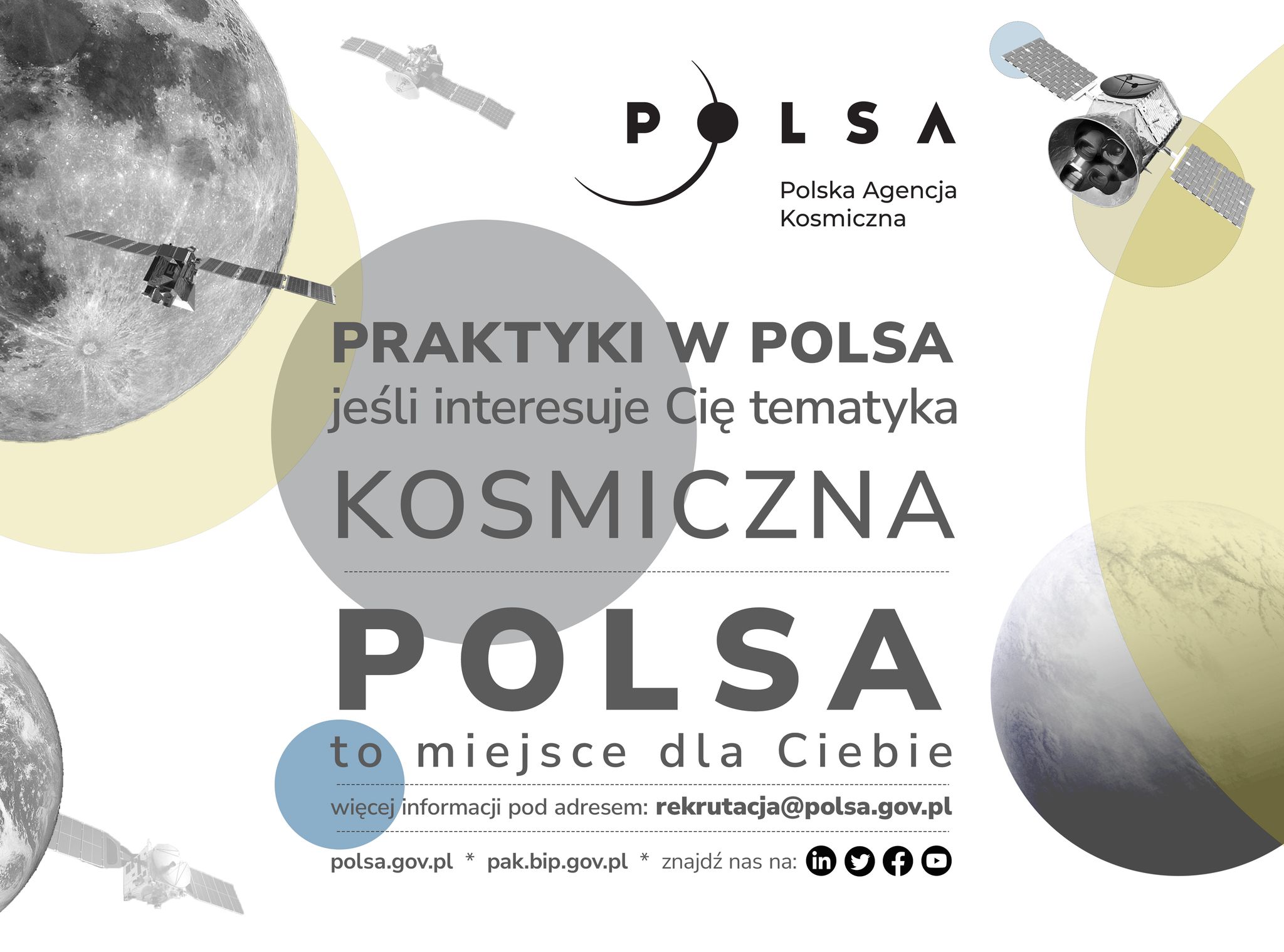 Plakat 'Praktyki w Polsa'